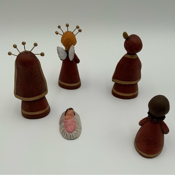 VTG Replacement Nativity Set Pieces Hand Painted Terracotta MADE IN MEXICO - Picture 3 of 3